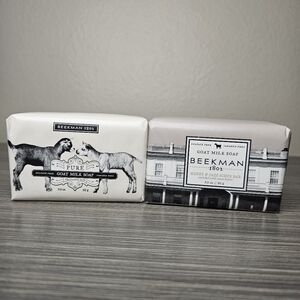 Beekman 1802 Duo 3.5oz Goat Milk Bar Soap Pure + Honey & Oat Scrub Bar New